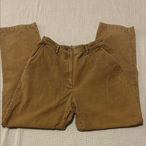 VTG L.L. Bean Womens Brown Corduroy Pants Size 10 Reg Preppy Heritage High Waist